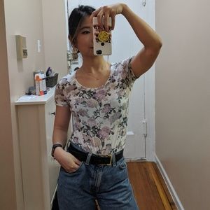 Soft Touch Floral Print T-Shirt